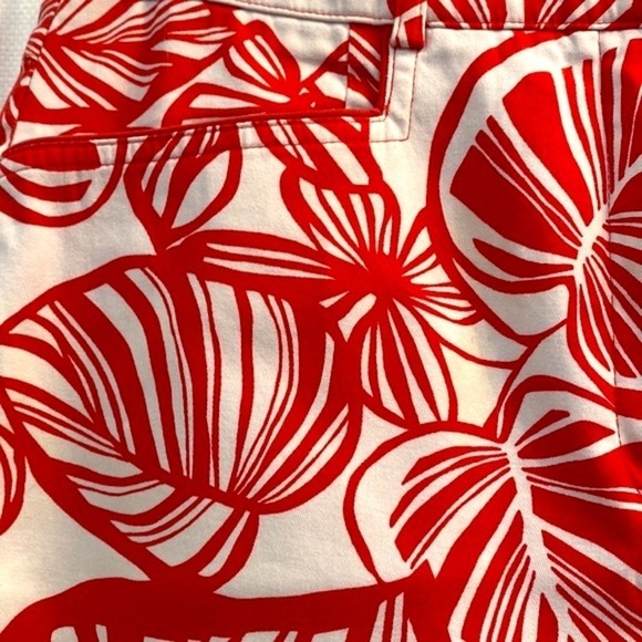 Women’s Talbot's Red and White Firecracker Cotton & Spandex Pants Size 6 - Picture 4 of 8